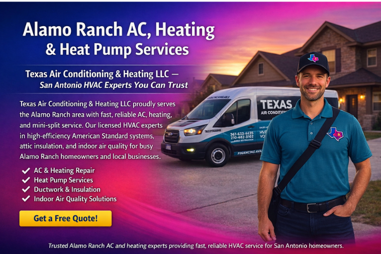 Texas Air Conditioning and Heating service van for Alamo Ranch HVAC service