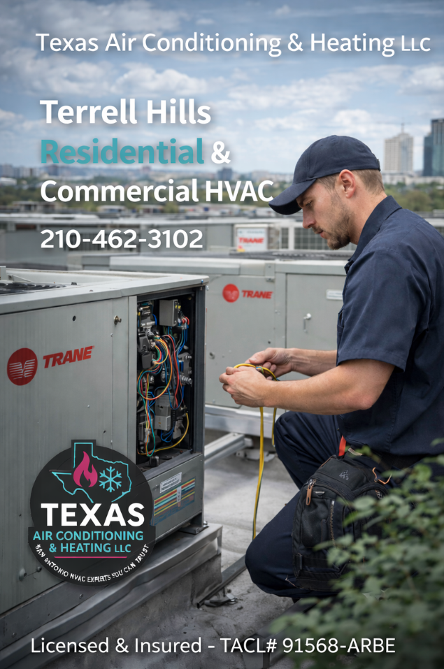 Trane high-efficiency AC replacement in Terrell Hills by Texas Air Conditioning & Heating LLC