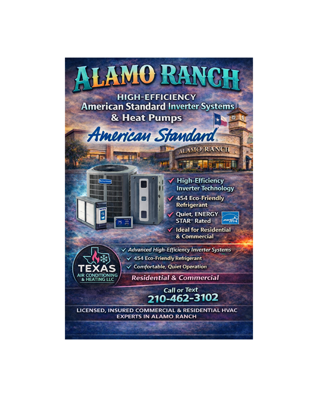 Alamo Ranch AC repair and heating repair with high-efficiency heat pump service