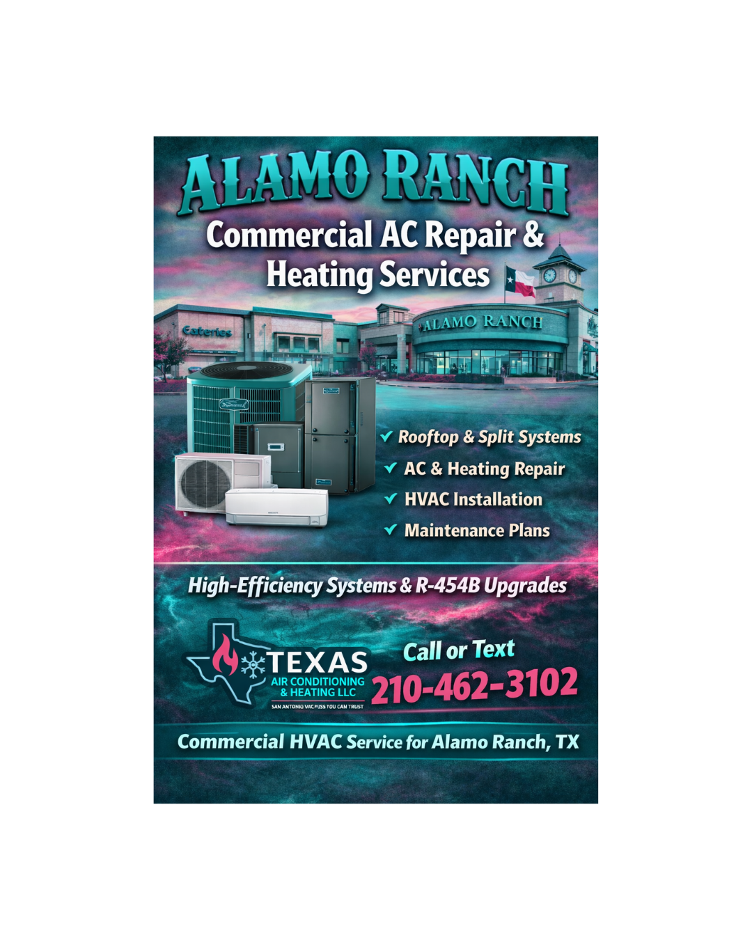 Commercial HVAC rooftop unit service and repair in Alamo Ranch San Antonio