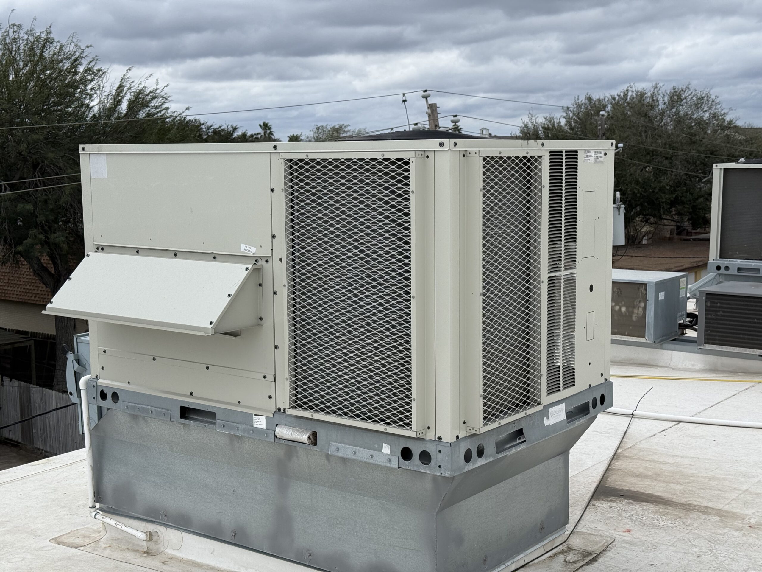 Rooftop package unit commercial HVAC repair in San Antonio